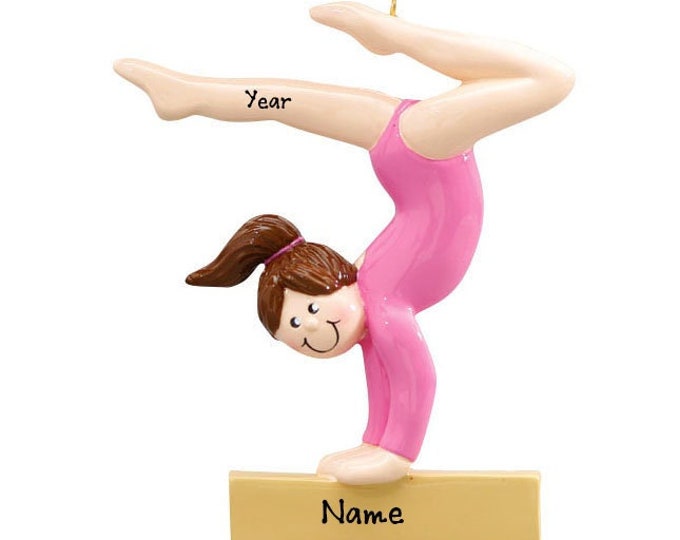 Gymnast Girl Ornament 2025 - Gymnastics Ornament - Girl on Balance - Personalized Gifts For Gymnasts - Custom Gymnastics Ornament With Name