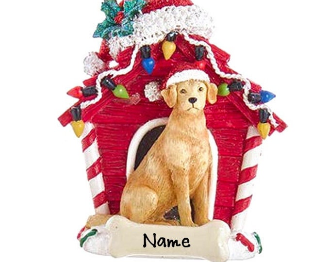 2023 Labrador Retriever Dog Ornament Personalized, Custom Dog House Ornament With Name, Pet Memorial Gift For Mom, Personalized Dog Ornament