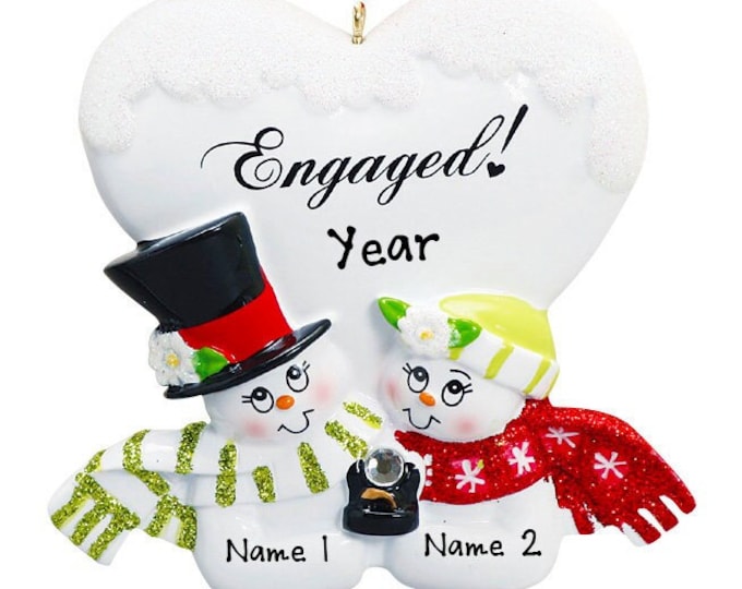 2025 Engagement Ornament - Newly Engaged Gift For Couples - Engaged Couple - Personalized Engagement Ornament She Said Yes Marriage Proposal