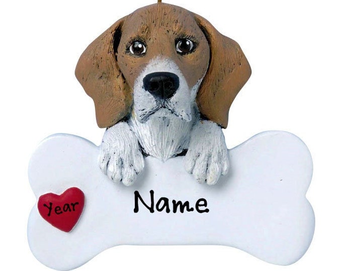 Beagle Dog Ornament Personalized 2025 - Dog Bone Christmas Ornament Gift For Dog Lover - Love My Custom Dog Memorial Ornament Pet Loss Gift