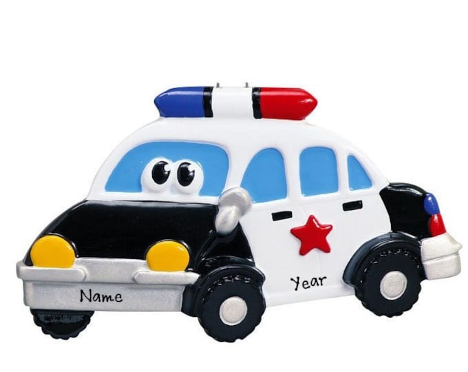 Police Car Ornament - 2025 Personalized Police Ornament - Custom Gift For Policeman - First Responder Personalized Ornament With Name