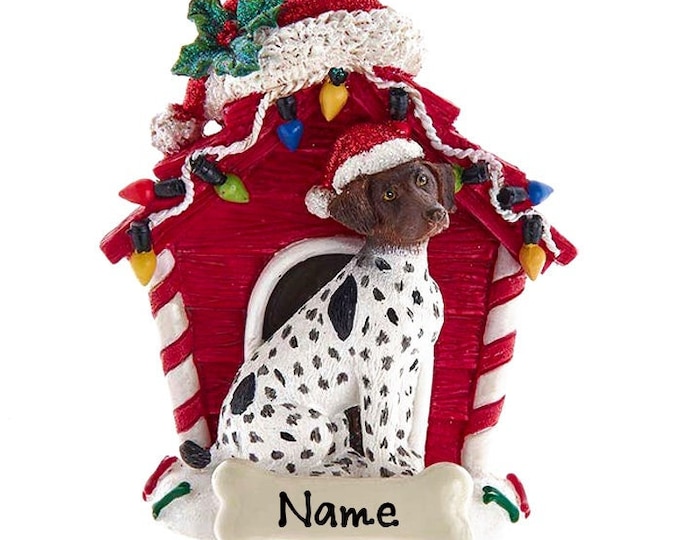 2023 German Shorthaired Pointer Dog Ornament Personalized 2023, Custom Dog House Ornament With Name, Pet Memorial Gift For Mom, Dog Lover