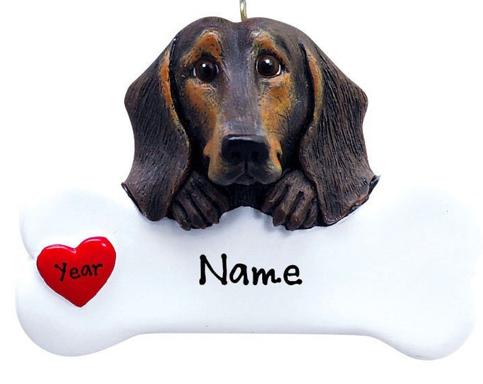 Dachshund Dog Ornament Personalized 2025 - Dog Bone Christmas Ornament Gift For Dog Lover - Love My Custom Dog Memorial Ornament Pet Loss
