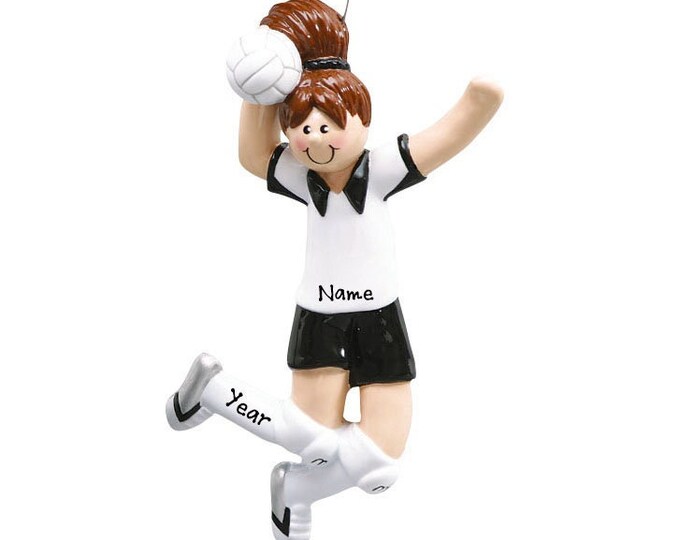 Volleyball Ornament - Personalized Girl Volleyball Player Christmas Ornament - Custom Volley Ball Ornament With Team Name - Volleyball Gift