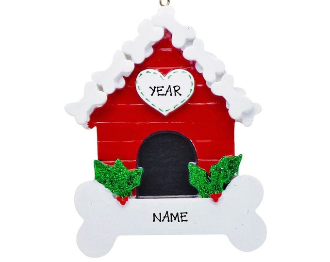 Dog House Ornament - Custom Dog Bone Ornament Dog Lover Gift Ornament For Pet Lovers New Dog Owner Personalized Memorial Ornament For Dog