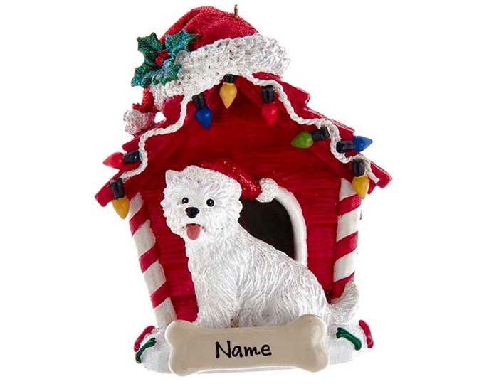 2023 West Highland Terrier Dog Ornament Personalized, Custom Dog House Ornament With Name, Pet Memorial Gift Mom, Personalized Dog Ornament