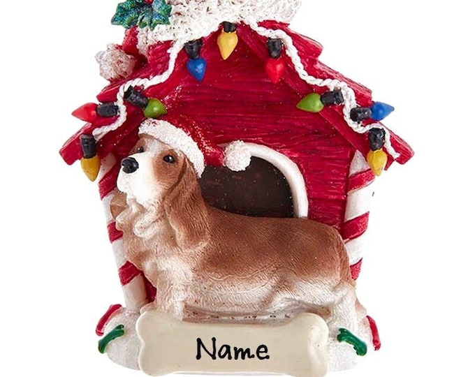 Basset Hound Dog Ornament - Custom Doghouse Ornament - Dog Memorial Gift For Pet Loss - 2025 Personalized Family Dog Christmas Ornament