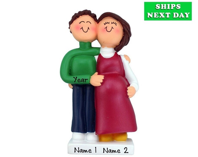 Expecting Couple Ornament - Expecting Baby Ornament - Pregnant Couple Expecting Baby - Parents To Be Gift - Pregnancy Gift For Couple