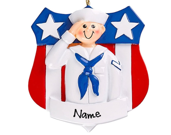 Navy Ornament - Personalized United States Navy Soldier Christmas Ornament - Military Ornament - Ornament For Veteran - Boot Camp 2025
