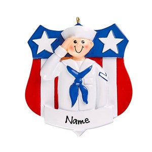 Navy Ornament - Personalized United States Navy Soldier Christmas Ornament - Military Ornament - Ornament For Veteran - Boot Camp 2025