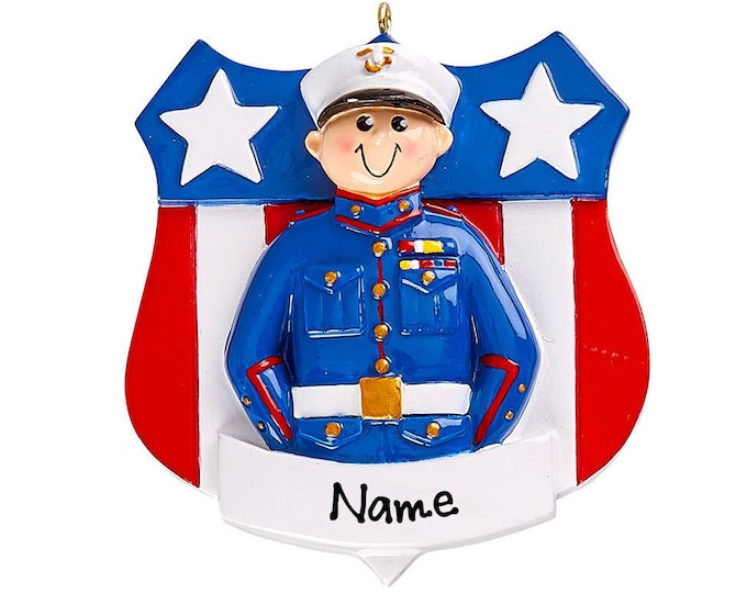 Marine Ornament - Personalized United States Marines Soldier Christmas Ornament - Military Ornament - Military Veteran - Boot Camp 2025