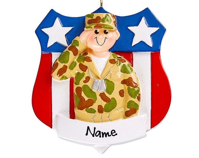 Army Ornament - Personalized United States Army Soldier Christmas Ornament - Military Ornament - Ornament For Veteran - Boot Camp 2023
