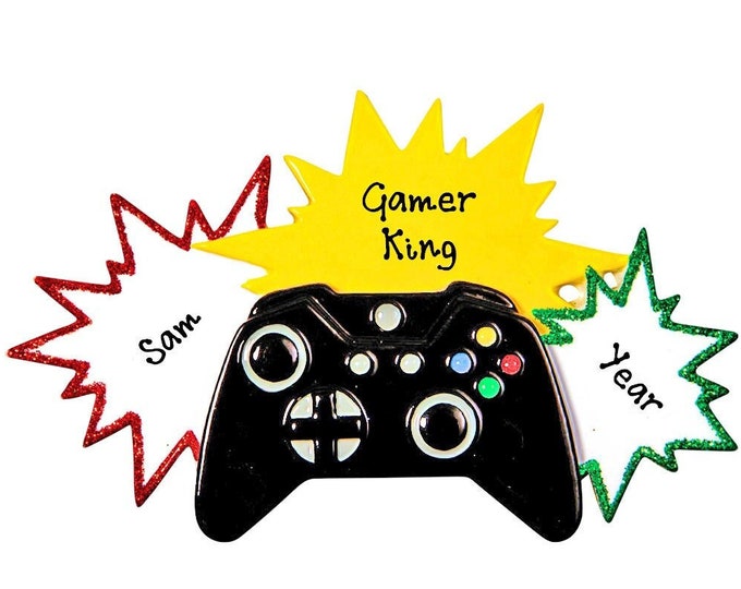 Video Gamer Ornament - Video Gamer Controller Ornament - Video Gaming Christmas Ornament Gift For Him, Personalized Gaming Gift For Teenager