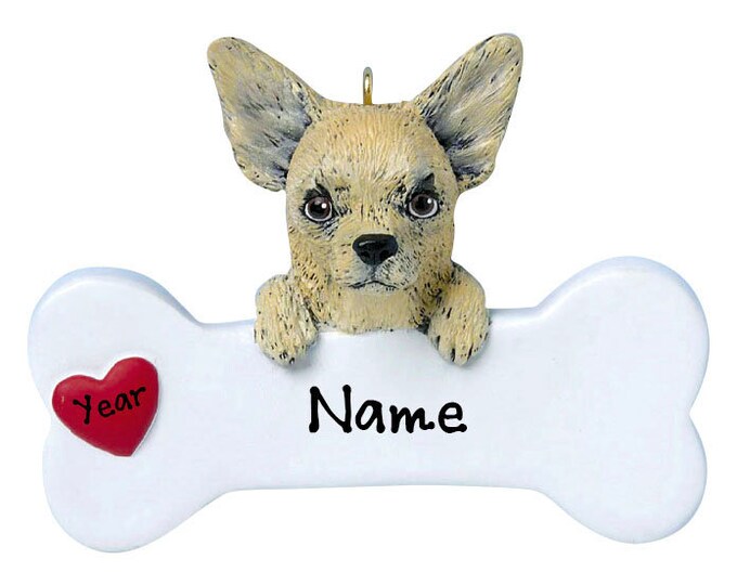 Chihuahua Dog Ornament Personalized 2025 - Dog Bone Christmas Ornament Gift For Dog Lover - Love My Custom Dog Memorial Ornament Pet Loss