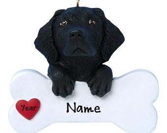 Personalized Black Lab Christmas Ornament 2026 – Custom Black Labrador Ornament – Dog Lover Gift Keepsake