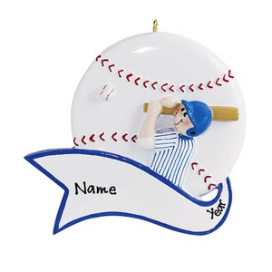 MLB Baseball Ornament - Baseball Player Gifts - Baseball Room Decor - Baseball Christmas Ornament - Sports Ornament With Name, Gift For Team