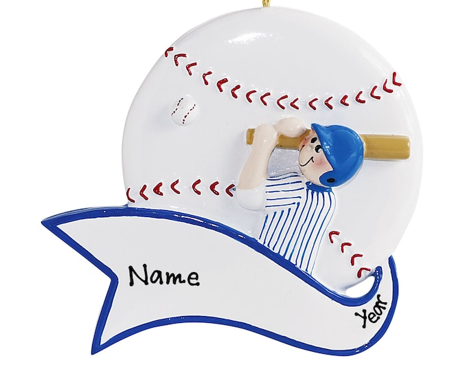 MLB Baseball Ornament - Baseball Player Gifts - Baseball Room Decor - Baseball Christmas Ornament - Sports Ornament With Name, Gift For Team