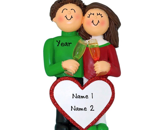 Anniversary Ornament - Champagne Toast Couple Anniversary Gift Wedding Anniversary Keepsake Gift Wedding Celebration Christmas Ornament