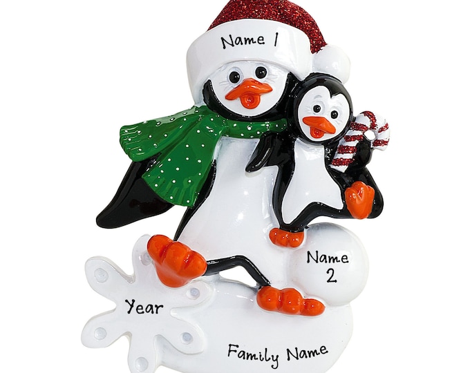 Single Parent Ornament - Single Mom With 1 Kid Ornament - Mom and Son Ornament - Mom and Daughter Personalized Christmas Ornament Mom Gift