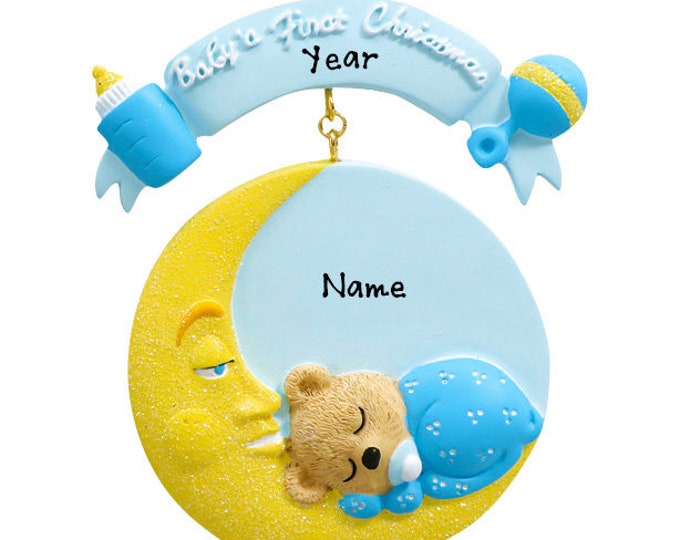 Baby's First Christmas Ornament - Personalized First Christmas Boy Ornament - Custom Baby Boy Ornament 2025