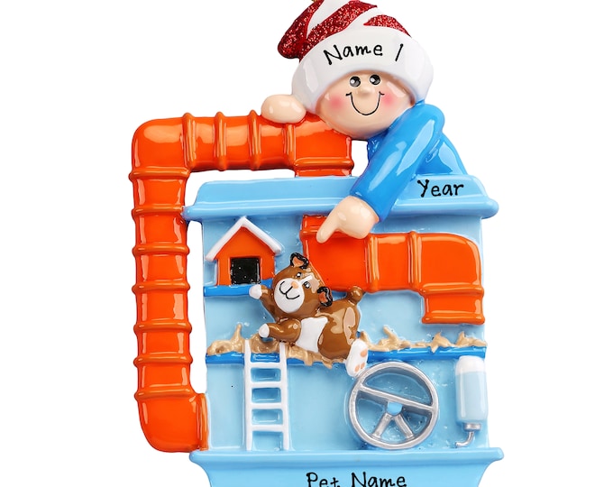 Hamster Personalized Ornament - Love My Pet Hamsters - Guinea Pigs - Gerbils Christmas Ornament - Custom Pet Ornament - Gift For Kids