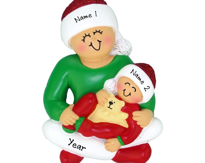 Big Sister Personalized Ornament - Best Babysitter - Little Sister Personalized Ornament - New Sibling Ornament - Custom Christmas Ornament
