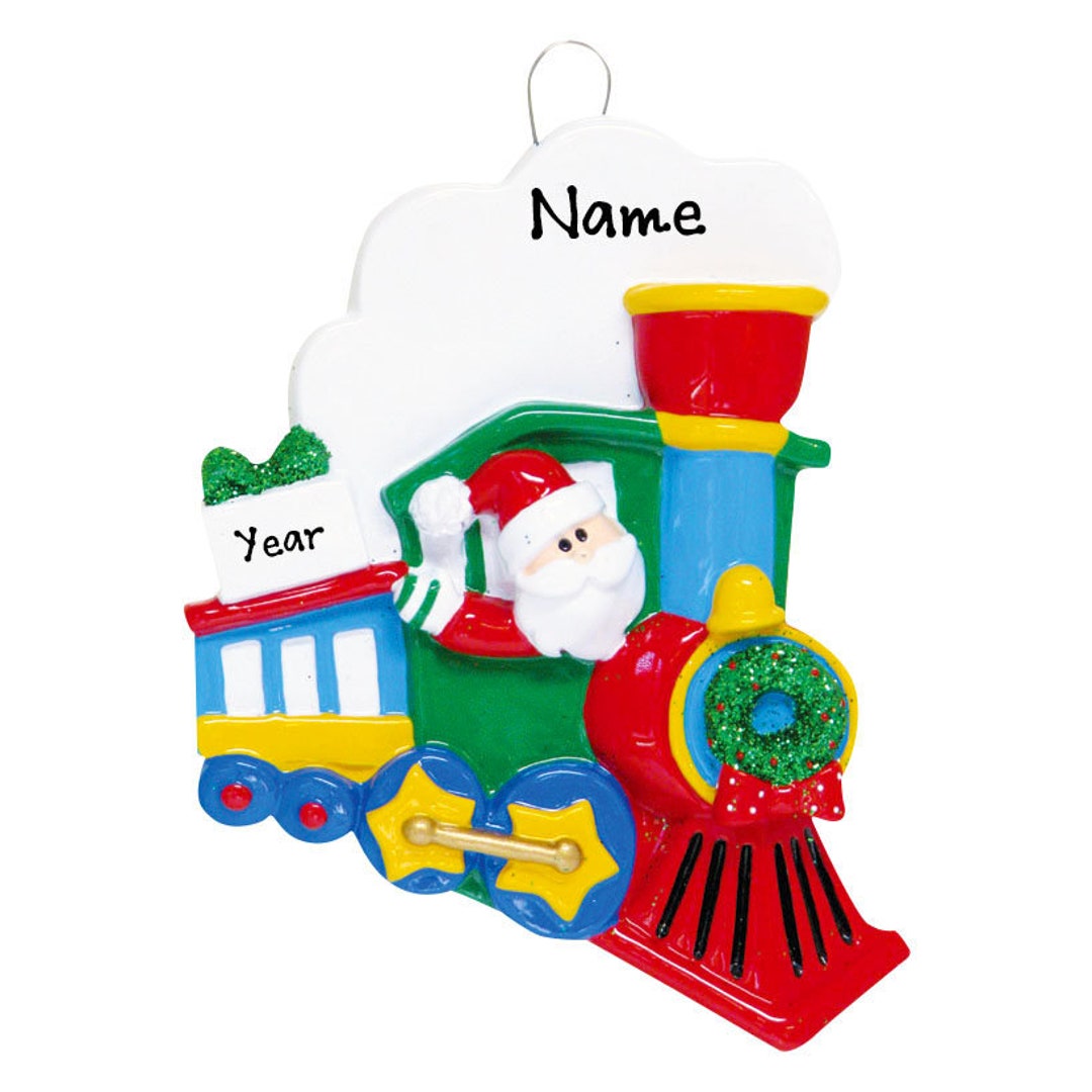 Santa's Train Ornament Personalized Christmas Train Ornament for Kids