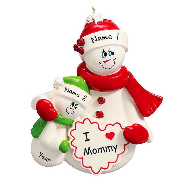 Single Parent Ornament - Personalized Single Parent Mom With 1 Child Christmas Ornament - Single Parent Personalized Christmas Ornament