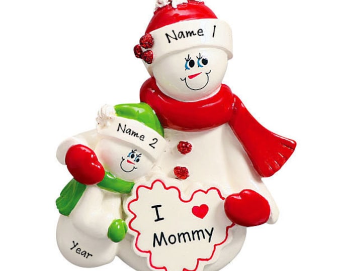Single Parent Ornament - Personalized Single Parent Mom With 1 Child Christmas Ornament - Single Parent Personalized Christmas Ornament