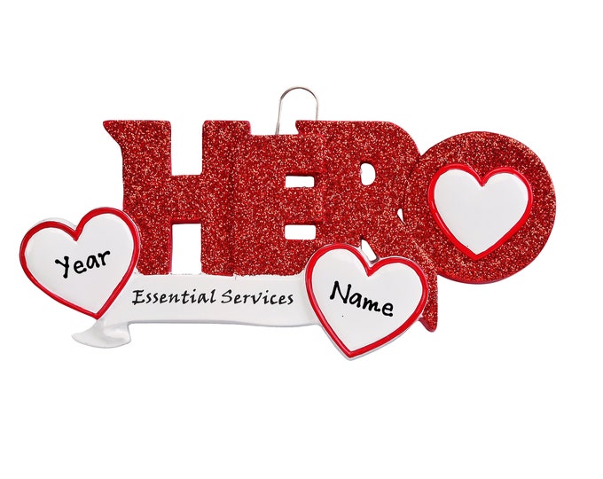 2025 Personalized Quarantine Hero Essential Services Responder Christmas Ornament Essential Worker Ornament / Health Care Services Provider