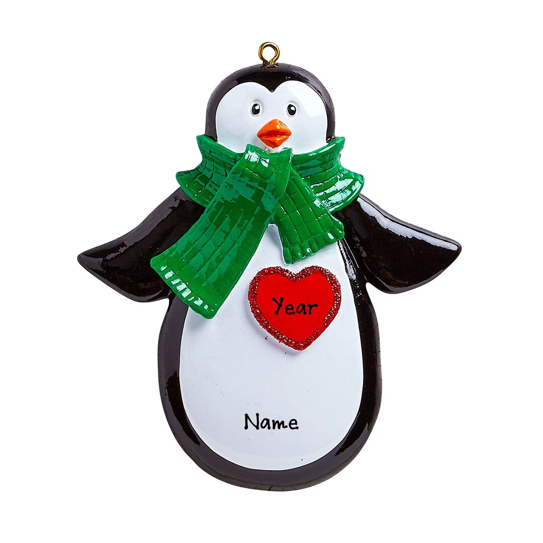 Penguin Christmas Ornament Christmas Penguin With Heart Ornament Zoo Animals for Kids