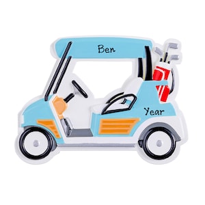 Golf Cart Ornament - Custom Golf Ornament For Dad - Personalized Christmas Gift For Pro Golfer - Golfing Trip For Him - Gift For Kids, Boys