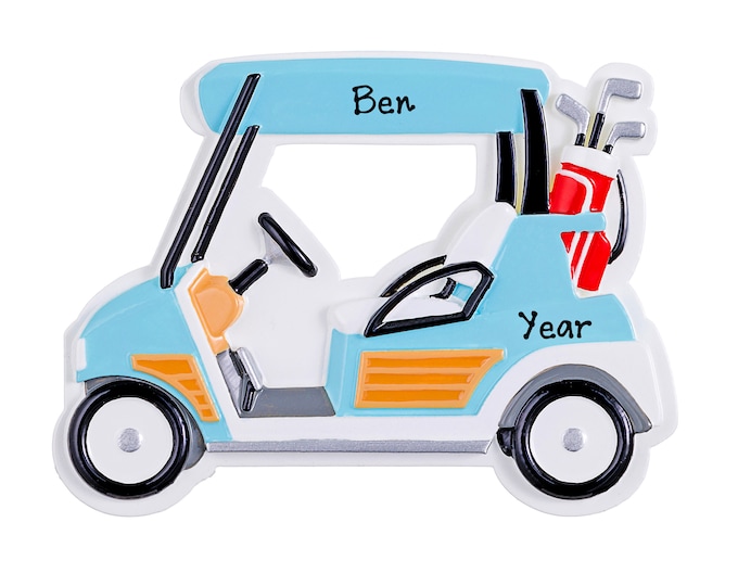 Golf Cart Ornament - Custom Golf Ornament For Dad - Personalized Christmas Gift For Pro Golfer - Golfing Trip For Him - Gift For Kids, Boys