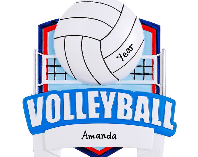 Personalized Volleyball  Christmas Ornament Gift for Volleyball Player - Volleyball Shield Ornament, Volleyball Fan Gift, Volleyball Coach