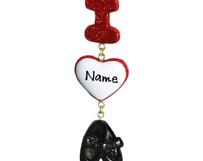 Dance Tap Shoes Ornament / Personalized Tap Dancer Ornament / Dance Class / Tap Shoes For Christmas / I Love Dance / Gift For Dance Lover
