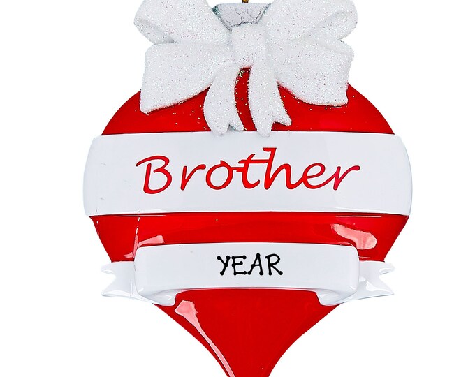 Big Brother Ornament - Personalized Brother Christmas Ornament - Gift For Awesome Brother - Hand Personalized Christmas Ornament