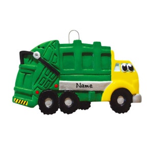 Personalized Garbage Truck Christmas Ornament - Custom Trash Truck Ornament For Kids, Boys, Girls, Toddlers - Sanitation Worker Gift