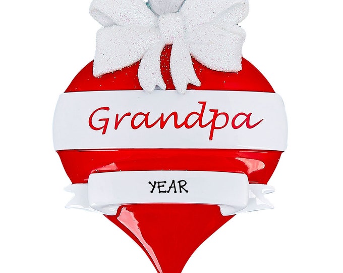 Grandpa Christmas Ornament - Personalized Grandfather Christmas Ornament - Custom Gift For Grandpa - Grandparent Personalized Christmas Gift