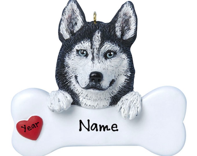 Siberian Husky Dog Ornament Personalized 2025 - Dog Bone Christmas Ornament Gift For Dog Lover - Love Custom Dog Memorial Ornament Pet Loss