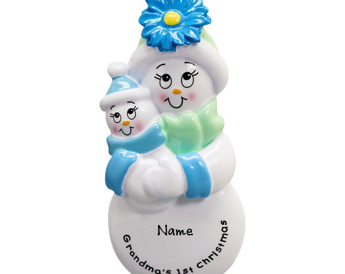 Personalized Grandmother Ornament - Grandma's First Grand Baby Ornament - First Grandson Personalized Christmas Ornament - Baby Boy