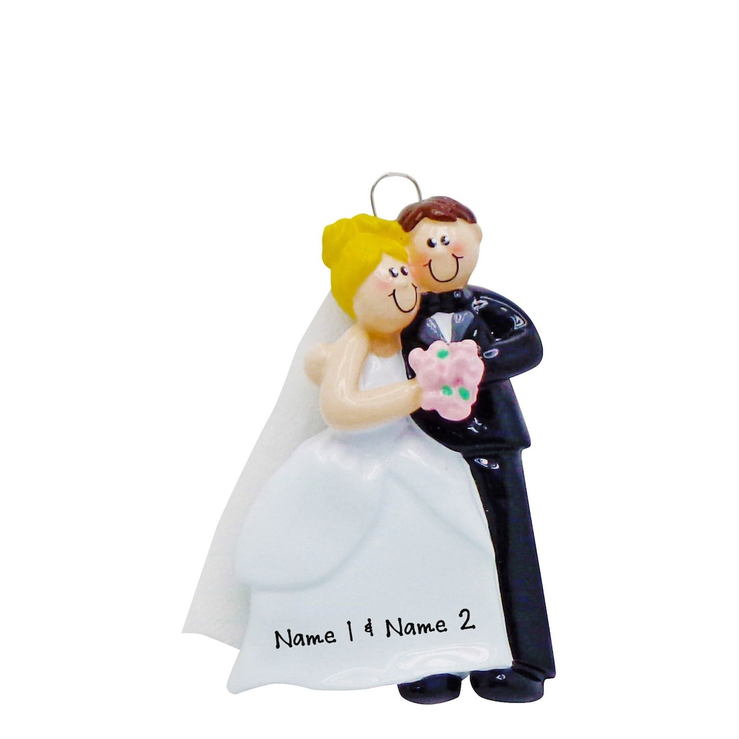 Personalized Bride and Groom Ornament 2026 – Wedding Couple Keepsake – Just Married Gift