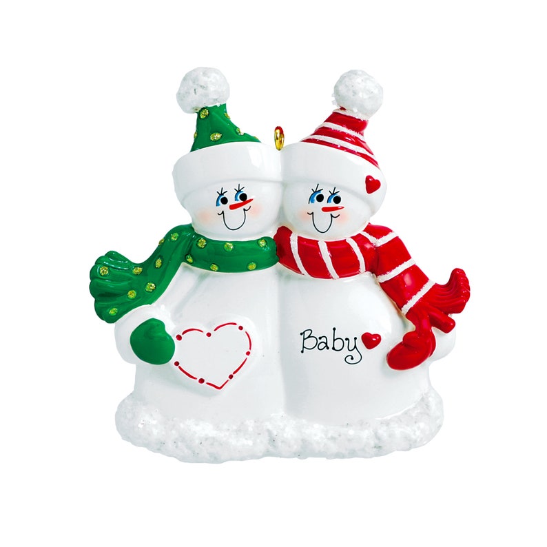 Couple expecting baby ornament custom pregnancy announcement gift
