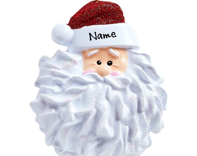 Personalized Santa Face Ornament - Christmas Ornament For Kids - Gift For Toddlers - Ornament With Name - Santa Ornament For Boys or Girls