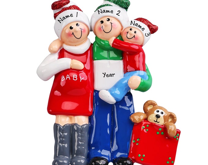 2025 Parents to Be Ornament - Parents Expecting Baby Christmas Ornament - Personalized Couple Expecting Second Baby - Ornament With Name