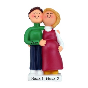 Expecting Couple Ornament - Expecting Baby Ornament - Pregnant Couple Expecting Baby - Parents To Be Gift - Pregnancy Christmas Ornament