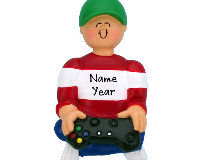 Video Gamer Ornament - Video Game Controller Gift For Him - Video Gaming Christmas Ornament For Boy Custom Video Gamer Ornament For Teenager