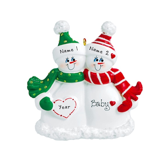 Pregnant Mom Expecting Baby Ornament 2026 – Personalized Pregnancy Announcement Ornament for Couple