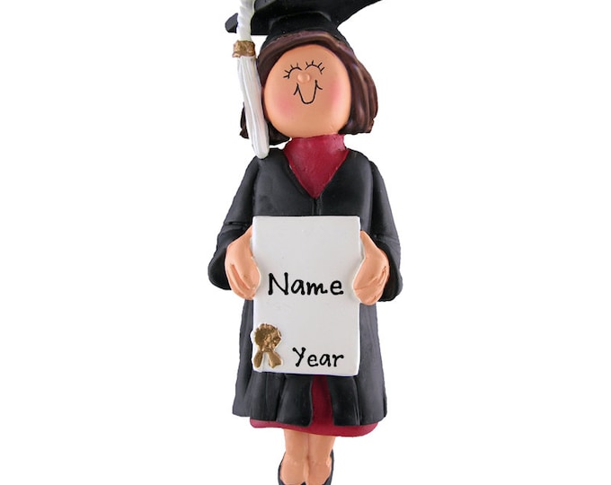 Graduate Personalized Ornament - Graduate Girl Ornament - College Grad Gift - Class of 2025 Graduate Christmas Ornament - College Graduation