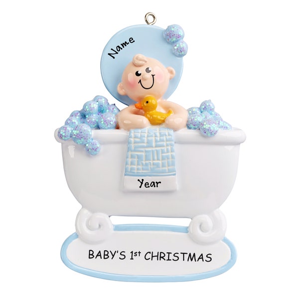 2023 Baby's First Christmas - Baby Boy's 2nd Christmas Ornament - Toddler Boy Bath Time Ornament - New Grandma Ornament - First Grandchild