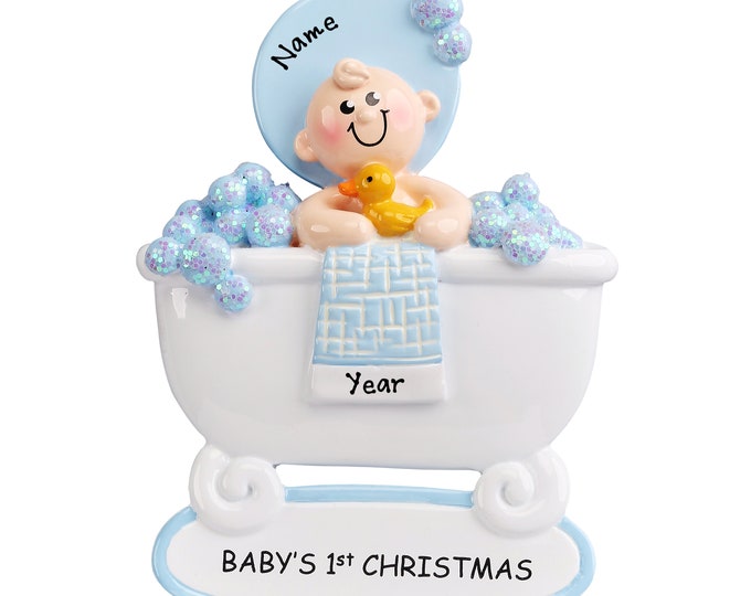 2025 Baby's First Christmas - Baby Boy's 2nd Christmas Ornament - Toddler Boy Bath Time Ornament - New Grandma Ornament - First Grandchild